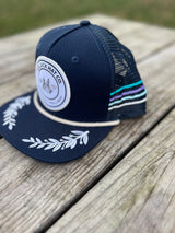 Navy Blue Four Stripe